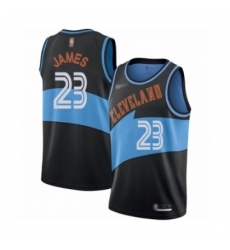 Youth Cleveland Cavaliers #23 LeBron James Swingman Black Hardwood Classics Finished Basketball Jersey