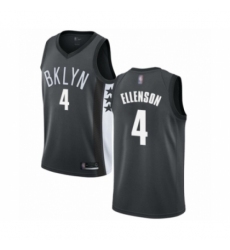 Women's Brooklyn Nets #4 Henry Ellenson Authentic Gray Basketball Jersey Statement Edition