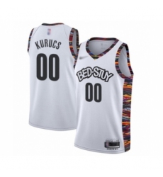 Men's Brooklyn Nets #00 Rodions Kurucs Swingman White Basketball Jersey - 2019 20 City Edition