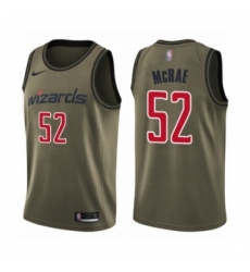 Men's Washington Wizards #52 Jordan McRae Swingman Green Salute to Service Basketball Jersey