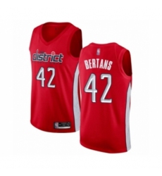 Men's Washington Wizards #42 Davis Bertans Red Swingman Jersey - Earned Edition