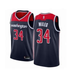 Men's Washington Wizards #34 C.J. Miles Authentic Navy Blue Basketball Jersey Statement Edition