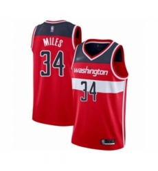 Men's Washington Wizards #34 C.J. Miles Authentic Red Basketball Jersey - Icon Edition