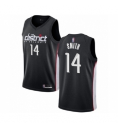 Men's Washington Wizards #14 Ish Smith Authentic Black Basketball Jersey - City Edition