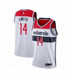 Men's Washington Wizards #14 Ish Smith Authentic White Basketball Jersey - Association Edition