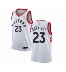 Men's Toronto Raptors #23 Fred VanVleet Swingman White 2019 Basketball Finals Champions Jersey - Association Edition