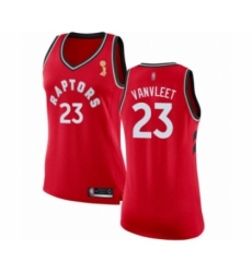 Women's Toronto Raptors #23 Fred VanVleet Swingman Red 2019 Basketball Finals Champions Jersey - Icon Edition