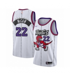 Men's Toronto Raptors #22 Patrick McCaw Authentic White Hardwood Classics Basketball Jersey