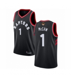 Women's Toronto Raptors #1 Patrick McCaw Swingman Black 2019 Basketball Finals Bound Jersey Statement Edition