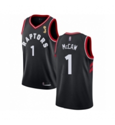 Women's Toronto Raptors #1 Patrick McCaw Swingman Black 2019 Basketball Finals Champions Jersey Statement Edition