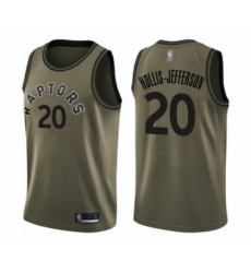 Youth Toronto Raptors #20 Rondae Hollis-Jefferson Swingman Green Salute to Service Basketball Jersey