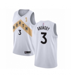 Women's Toronto Raptors #3 OG Anunoby Swingman White 2019 Basketball Finals Champions Jersey - City Edition