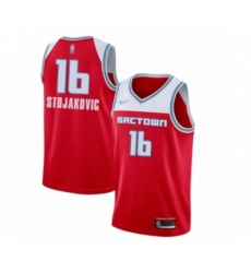 Women's Sacramento Kings #16 Peja Stojakovic Swingman Red Basketball Jersey - 2019 20 City Edition