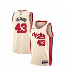 Women's Portland Trail Blazers #43 Anthony Tolliver Swingman Cream Basketball Jersey - 2019 20 City Edition