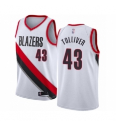 Women's Portland Trail Blazers #43 Anthony Tolliver Swingman White Basketball Jersey - Association Edition