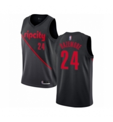 Men's Portland Trail Blazers #24 Kent Bazemore Authentic Black Basketball Jersey - 2018 19 City Edition