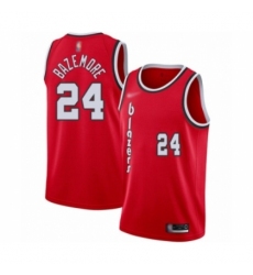 Men's Portland Trail Blazers #24 Kent Bazemore Authentic Red Hardwood Classics Basketball Jersey