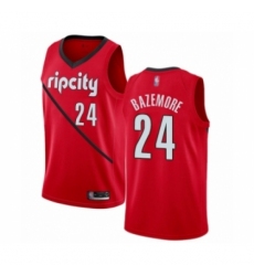 Youth Portland Trail Blazers #24 Kent Bazemore Red Swingman Jersey - Earned Edition