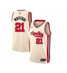 Women's Portland Trail Blazers #21 Hassan Whiteside Swingman Cream Basketball Jersey - 2019-20 City Edition