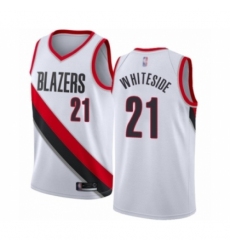 Women's Portland Trail Blazers #21 Hassan Whiteside Swingman White Basketball Jersey - Association Edition