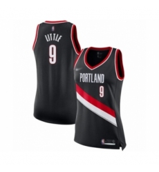 Women's Portland Trail Blazers #9 Nassir Little Swingman Black Basketball Jersey - Icon Edition