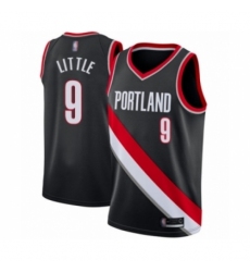 Youth Portland Trail Blazers #9 Nassir Little Swingman Black Basketball Jersey - Icon Edition