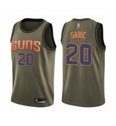 Men's Phoenix Suns #20 Dario Saric Swingman Green Salute to Service Basketball Jersey