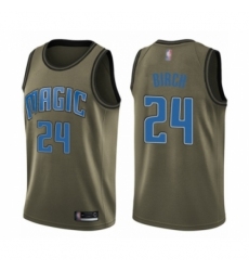 Men's Orlando Magic #24 Khem Birch Swingman Green Salute to Service Basketball Jersey