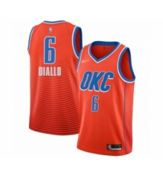 Men's Oklahoma City Thunder #6 Hamidou Diallo Authentic Orange Finished Basketball Jersey - Statement Edition