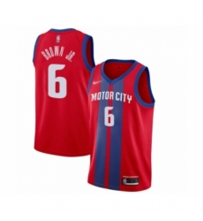 Youth Detroit Pistons #6 Bruce Brown Jr. Swingman Red Basketball Jersey - 2019 20 City Edition