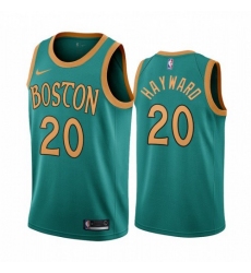 Men's Nike Boston Celtics #20 Gordon Hayward Green 2019-20 City Edition NBA Jersey