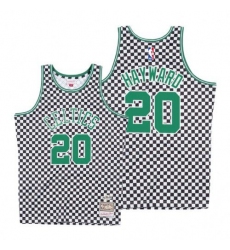 Mitchell & Ness Men's Boston Celtics #20 Gordon Hayward White Checkerboard HWC Throwback NBA Jersey