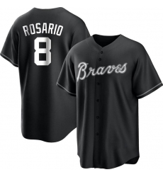 Atlanta Braves #8 Eddie Rosario Black Cool Base MLB Jersey