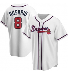 Atlanta Braves #8 Eddie Rosario Cool Base White Home MLB Jersey