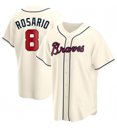 Atlanta Braves #8 Eddie Rosario Cream Cool Base Alternate MLB Jersey 