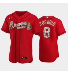 Atlanta Braves #8 Eddie Rosario Red Nike Diamond Edition MLB Jersey