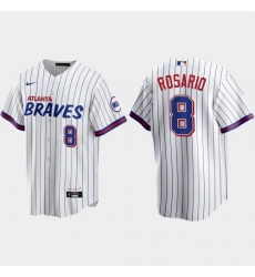 Atlanta Braves #8 Eddie Rosario White Nike 2021 City Connect MLB Jersey