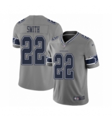 Men's Dallas Cowboys #22 Emmitt Smith Limited Gray Inverted Legend Football Jersey