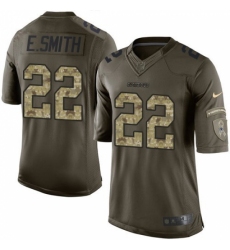 Men's Nike Dallas Cowboys #22 Emmitt Smith Elite Green Salute to Service NFL Jersey