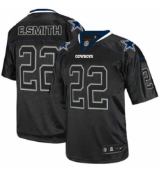 Men's Nike Dallas Cowboys #22 Emmitt Smith Elite Lights Out Black NFL Jersey