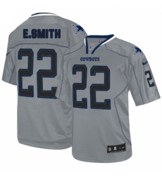 Men's Nike Dallas Cowboys #22 Emmitt Smith Elite Lights Out Grey NFL Jersey