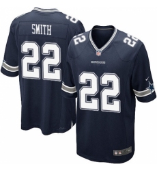 Men's Nike Dallas Cowboys #22 Emmitt Smith Game Navy Blue Team Color NFL Jersey