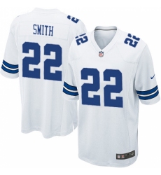 Men's Nike Dallas Cowboys #22 Emmitt Smith Game White NFL Jersey