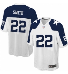 Men's Nike Dallas Cowboys #22 Emmitt Smith Game White Throwback Alternate NFL Jersey