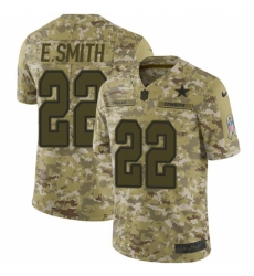 Men's Nike Dallas Cowboys #22 Emmitt Smith Limited Camo 2018 Salute to Service NFL Jersey