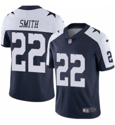 Men's Nike Dallas Cowboys #22 Emmitt Smith Navy Blue Throwback Alternate Vapor Untouchable Limited Player NFL Jersey