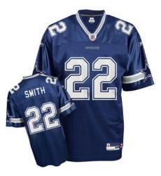 Men's Reebok Dallas Cowboys #22 Emmitt Smith Authentic Navy Blue Team Color Throwback NFL Jersey