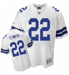 Reebok Dallas Cowboys #22 Emmitt Smith Replica White Legend Throwback NFL Jersey