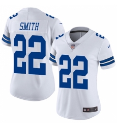 Women's Nike Dallas Cowboys #22 Emmitt Smith White Vapor Untouchable Limited Player NFL Jersey