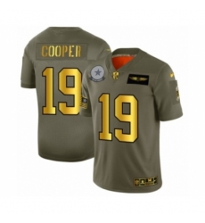 Men's Dallas Cowboys #19 Amari Cooper Limited Olive Gold 2019 Salute to Service Football Jersey